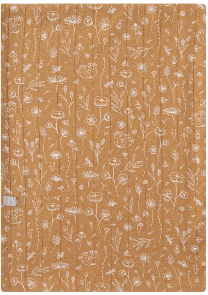 Çok Amaçlı Pamuklu Bebek Örtüsü 100x100 cm Bahar Çiçekli Hardal fiyatları