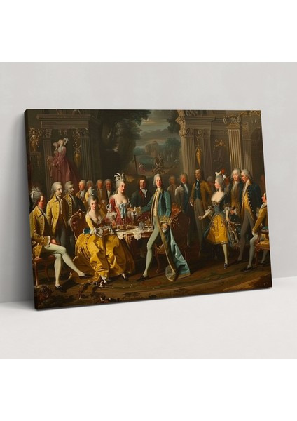 Rokoko Tarzı Resim Duvar Dekorasyonu - Rokoko Duvar Sanatı Kanvas Tablo Duvar Dekorasyonu