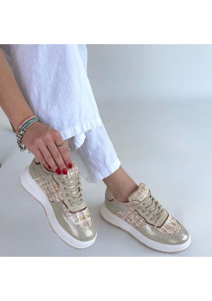 Hawer Bej Cilt Bağcıklı Spor Ayakkabı fırsatları