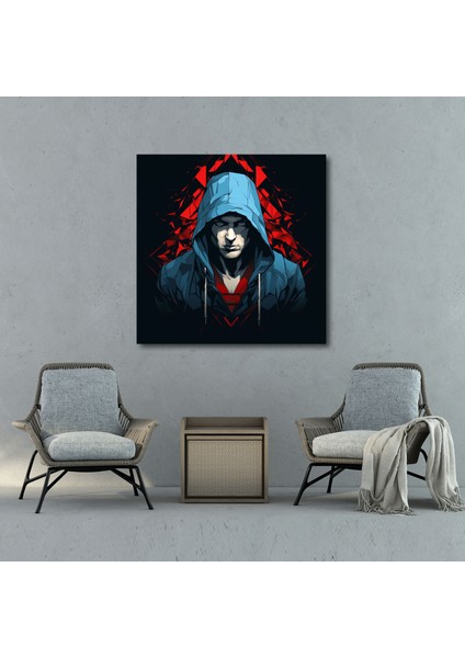Modern Eminem Logo Duvar Sanatı - Eminem Duvar Dekoru Kanvas Tablo Duvar Süsleme fiyatları