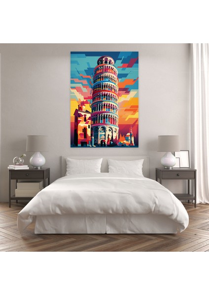 Pisa Eğri Kulesi Kanvas Tablo - Pisa Eğri Kulesi Duvar Sanatı Duvar Dekorasyonu fiyatları