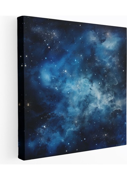 Mavi Galaksi Kanvas Tablo - Galaksi Evren Kanvas Duvar Sanatı Duvar Dekorasyonu
