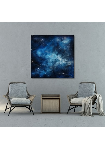 Mavi Galaksi Kanvas Tablo - Galaksi Evren Kanvas Duvar Sanatı Duvar Dekorasyonu fiyatları