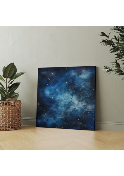 Mavi Galaksi Kanvas Tablo - Galaksi Evren Kanvas Duvar Sanatı Duvar Dekorasyonu modelleri
