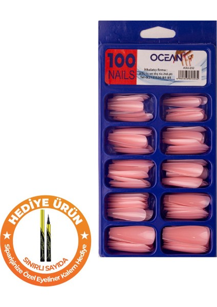 Balerin Protez Takma Tırnak 100 Adet Pembe Doğal Görünümlü Dayanıklı Ev ve Salon Kullanımı fiyatları