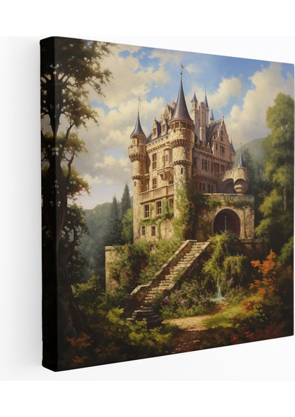 Klasik Kanvas Tablo - Muhteşem Kale - Klasik Zarafet Duvar Sanatı Ev Dekorasyonu