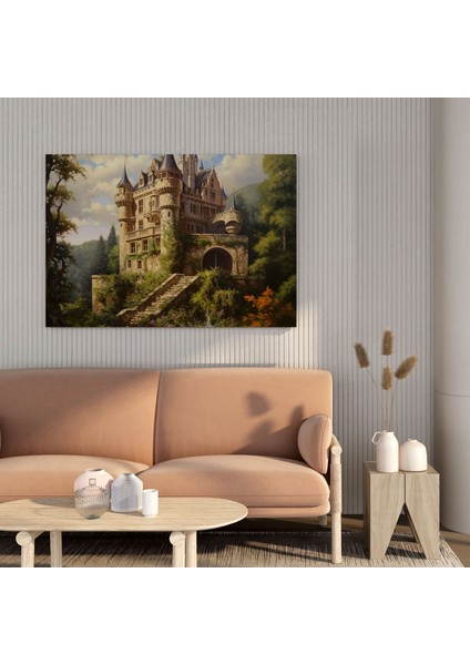 Klasik Kanvas Tablo - Muhteşem Kale - Klasik Zarafet Duvar Sanatı Ev Dekorasyonu fiyatları