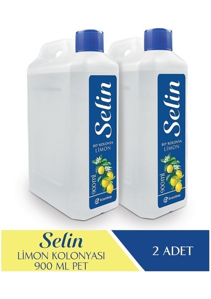 Limon Kokulu Dökme Kolonya 900 ml (2 Adet) - 80 Derece, Hediyelik Plastik Bidon, Ferahlatıcı Etki fiyatları