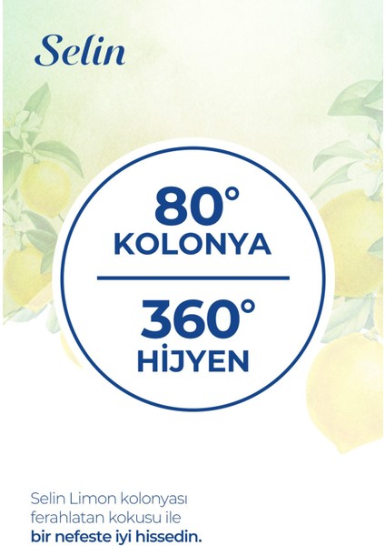 Limon Kokulu Dökme Kolonya 900 ml (2 Adet) - 80 Derece, Hediyelik Plastik Bidon, Ferahlatıcı Etki