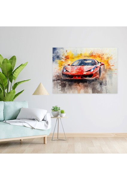 Ferrari Suluboya Duvar Sanatı - Ferrari Suluboya Başyapıtı Kanvas Tablo Duvar Sanatı modelleri