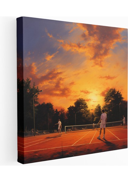 Günbatımı Tenis Maçı Kanvas Tablosu