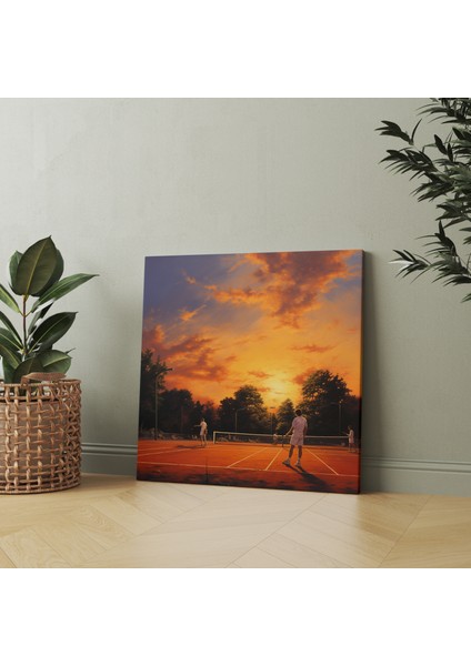 Günbatımı Tenis Maçı Kanvas Tablosu fiyatları