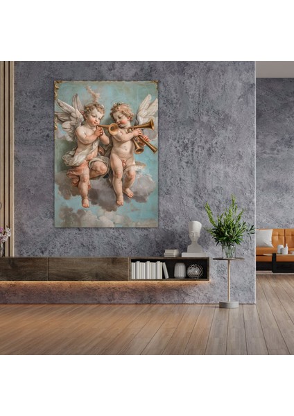 Raffaello Sanzio'nun Melek Duvar Sanatı - Kanvas Tablo Ev Dekorasyonu modelleri