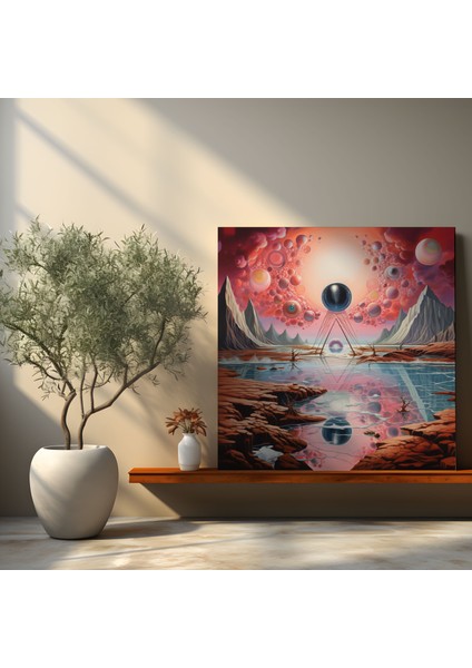 Pink Floyd Duvar Sanatı - Surrealist Albüm Kolajı Kanvas Tablo Baskı modelleri