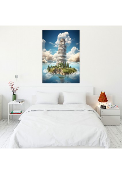 Pisa'daki Eğri Kule Duvar Sanatı - Ev Dekorasyonu Duvar Dekorasyonu Duvar Sanatı fiyatları