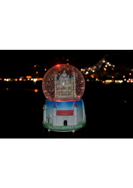 Sultanahmet Camii Temalı Işıklı Kar Küresi - Büyüleyici Istanbul Hatırası