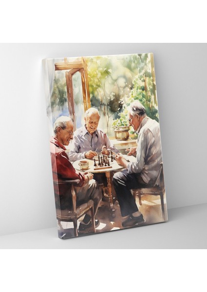 Yaşlıların Kanvas Tablosu - Yaşlılar Temalı Duvar Sanatı