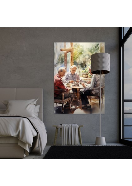 Yaşlıların Kanvas Tablosu - Yaşlılar Temalı Duvar Sanatı fiyatları