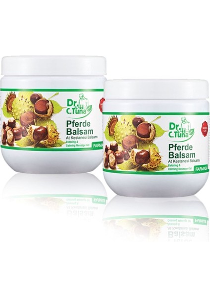 Dr. C. Tuna At Kestanesi Aromalı Masaj Balsamı - Rahatlatıcı ve Sakinleştirici Etki, 2 Adet 500 ml modelleri