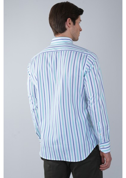 Uzun Kol Cepsiz Yeşil Pamuk Erkek Gömlek GMCZG250053_D47 fiyatları