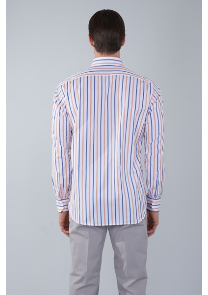 Uzun Kol Cepsiz Lacivert Pamuk Erkek Gömlek GMCZG250053_D39 fiyatları