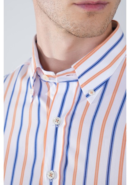 Uzun Kol Cepsiz Lacivert Pamuk Erkek Gömlek GMCZG250053_D39 modelleri