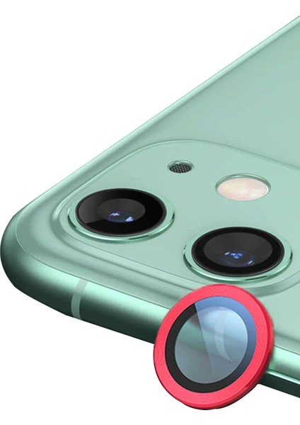 Newface iPhone 12 Raze Metal Kamera Lens - Kırmızı