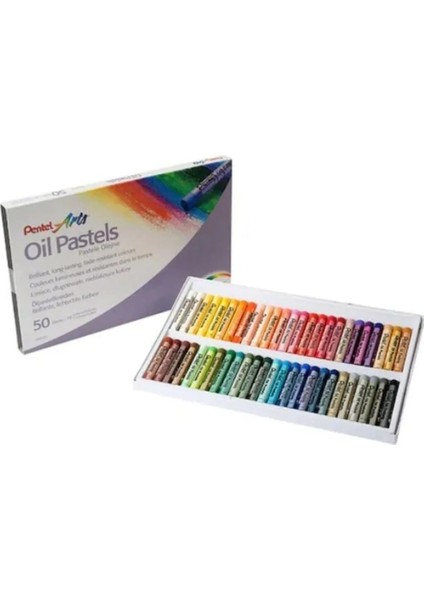 Yağlı Pastel Boya Seti 50 Renk Standart Boy Beyaz Kapaklı Dayanıklı Saklama Kutusu fiyatları