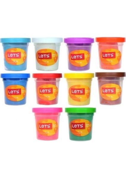 Oyun Hamuru 10'lu Karışık Renk Seti 3-6 Yaş Çocuklara Doğal Güvenli Kapaklı Kutuda fiyatları