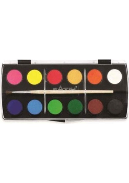 12 Renkli Yıkanabilir Sulu Boya Seti - Canlı Renkler ve Ergonomik Tasarım ile Sanatınızı Yaratın modelleri