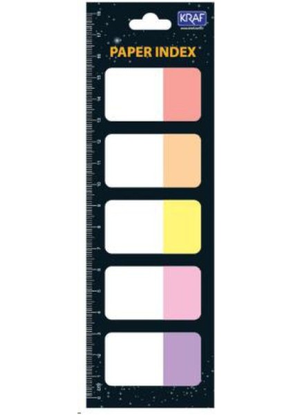 Yapışkanlı Not Kağıdı Bloknot 1 Adet Çok Renkli 25x42 mm Ofis ve Ev Kullanımına Uygun