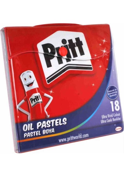 18 Parça Renkli Pastel Boya Seti Kompakt Taşıma Çantalı Pratik Kullanım Tasarımı fiyatları