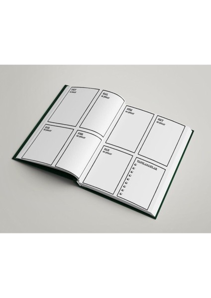 Harry Potter Slytherin 20. Yıl Özel Baskılı Haftalık Ajanda - Yeşil, 16,5 x 24,5 cm, Kadife Dokulu Sert Kapak (1 Adet)