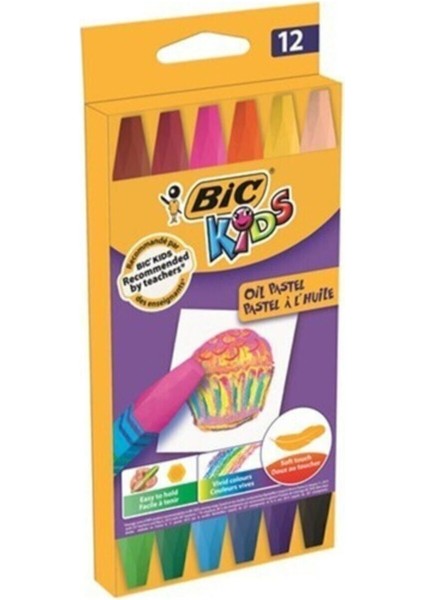 Kids 12 Parça Karışık Renk Yağlı Pastel Boya Seti Çocuklar İçin Sanat ve Hobi Malzemesi