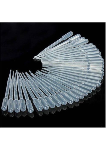 100 Adet Şeffaf Plastik Pastör Pipet - 3 ml, Kilitli Poşet ve Kapağı ile fiyatları