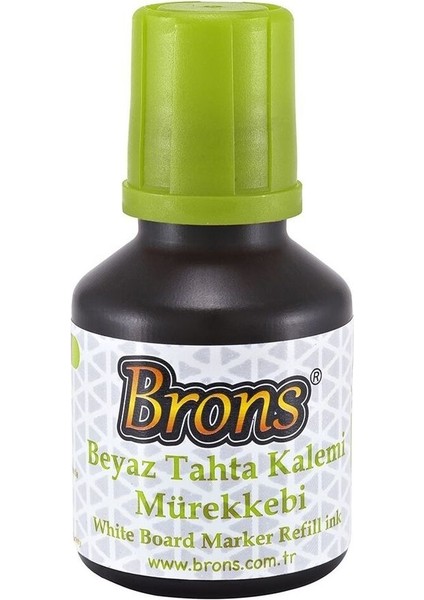 Açık Yeşil ve Beyaz Tahta Kalemi Mürekkebi 30 cc - 1 Adet