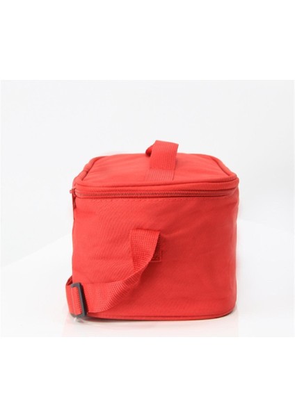 Kırmızı Isı Yalıtımlı Kapaklı Geniş Hacimli Ayarlanabilir Askılı Polyester Beslenme Çantası 13x24x14 cm indirimleri