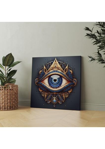 Geometrik Nazar Boncuğu Bead Kanvas Tablo - Nazar Boncuğu Bead Büyüleyici Simetri Duvar Dekorasyonu Hassaslık modelleri