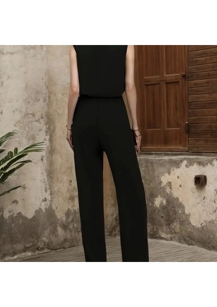 Kadın Kolsuz V Yakalı Aerobin Bluz ve Belden Kuşaklı Pantolon Ikili Takım fiyatları