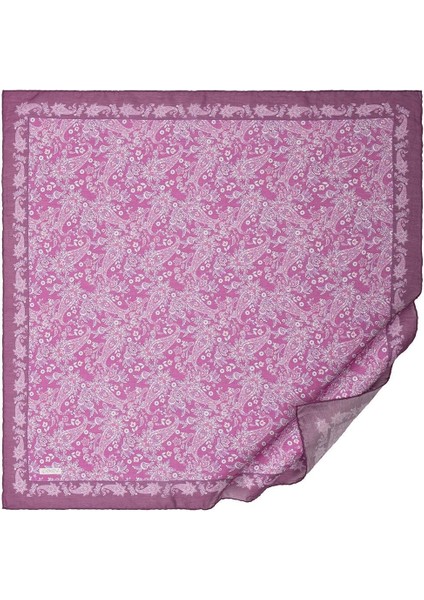 Ipekevi Mezopotamya Model 06 Desenli Tensel Soft Eşarp 02225-İNCIR Moru