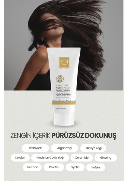 Clinic Prebiyotik Saç Bakım Maskesi Dökülme Önleyici Etki 200 ml Doğal İçerik fiyatları