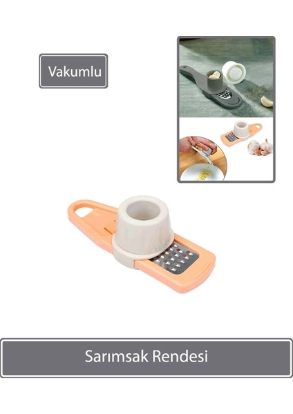 Vakumlu Sarımsak Rende, Kolay Kullanım ve Temizlik, Hızlı Rendeleme, Dayanıklı Tasarım