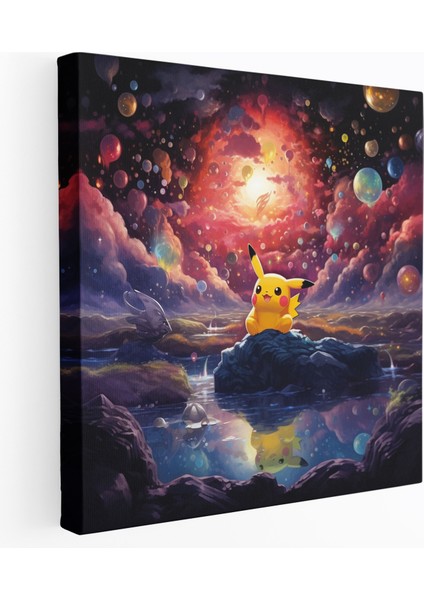 Pokemon Duvar Sanatı - Gerçeküstü Kozmos Pokemon Kanvas Tablo - Pokemon Gerçeküstü Sanat Kanvas