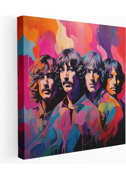 Pink Floyd Pop Art Grubu Üyeleri Kanvas Tablo - Ev Dekorasyonu Duvar Sanatı