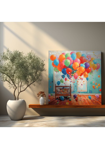 Kreş Canlı Akrilik Kanvas Tablo - Kreş Duvar Dekorasyonu Ev Dekorasyonu Canlı Akrilik Resim fiyatları