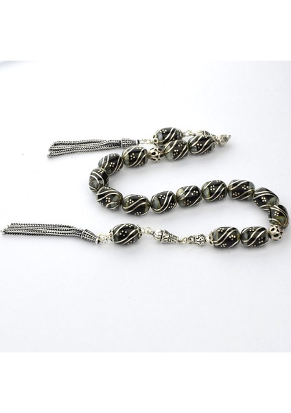 Oltu Taşı ve Galalith Çift Çeşmi Bülbül Işleme Kapsül Kesim Zaza Tespih fiyatları