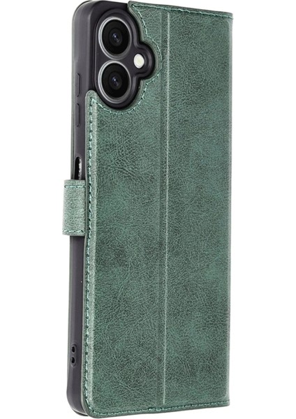 Newface Samsung Galaxy A06 Kılıf Trend S Plus Kapaklı Kılıf - Yeşil