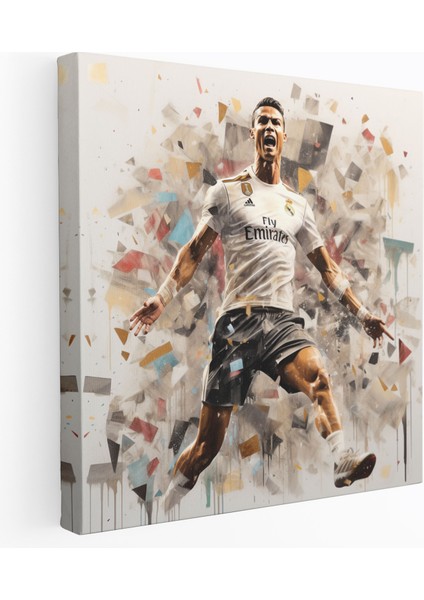 Cristiano Ronaldo Collage Kanvas Tablo - Cristiano Ronaldo Duvar Sanatı Duvar Dekorasyonu Koleksiyon Sanatı