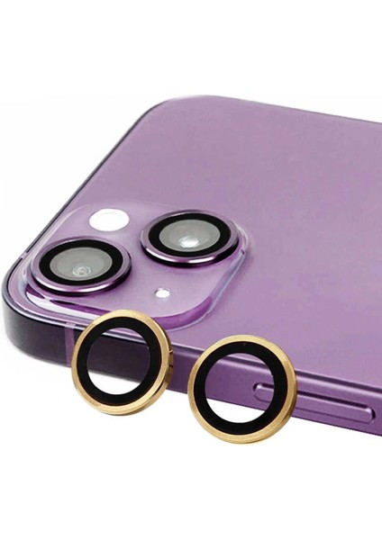 Newface iPhone 15 Plus Raze Metal Kamera Lens - Sarı