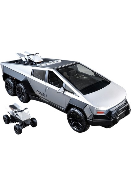 Büyük Tesla Simülasyon Siber Pikap Karavan Oyuncak Erkek Off-Road Araba Modeli Çocuk Koleksiyonu Süsler Hediye (Yurt Dışından)